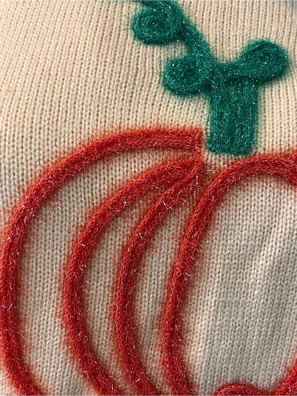 HAPTICS fall vibes shimmer tubing pumpkin plus size sweater 2X 3X - Picture 4 of 5